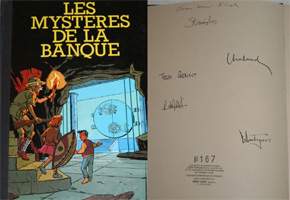 Les Myst�res de la banque, couverture du tirage limit� � 175 exemplaires